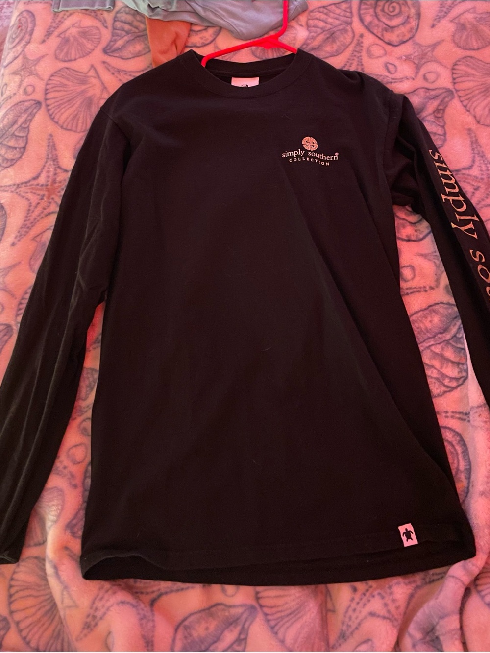 Simply Southern Black Long-Sleeve Tee with Logo Accent